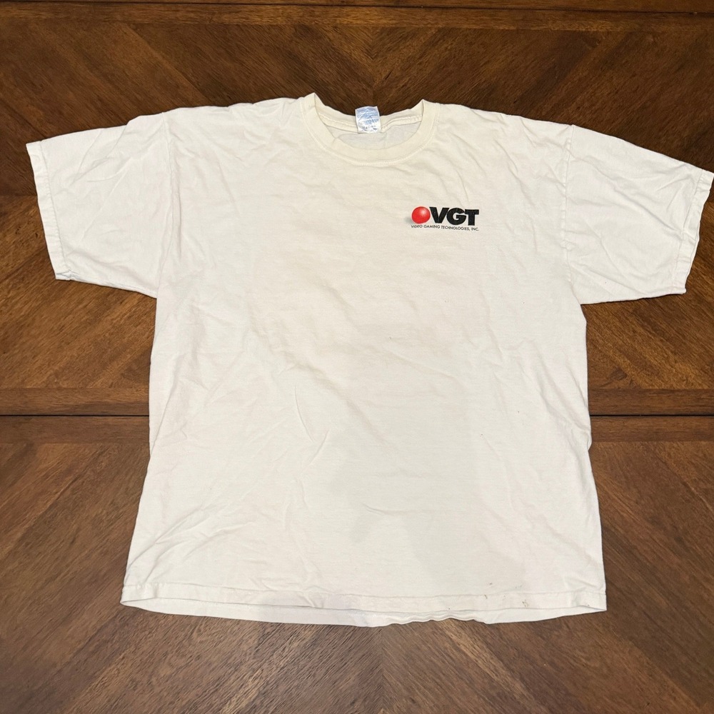 VGT Video Gaming Technologies‎ King of Coin T-Shirt Mens XL White Casino Promo